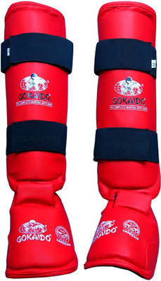 

GOKAIDO SHIN GUARD WITH FOOT COVER MMA Shin Guard(Medium, Red)