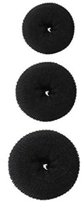 

AASA Hair Donut Bun Accessories | Hair Donut Bun For Women And Girls | Salon Accessories Hair Donut Bun Maker (Pack Of 3) Hair Accessory Set(Black)