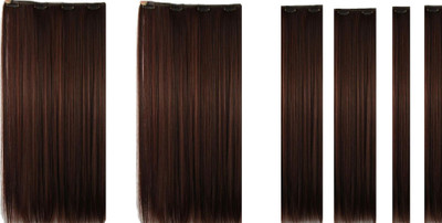 

Artifice 6 Pcs 14 Clip 140gm 24" Maroon Highlighted Extension Hair Extension