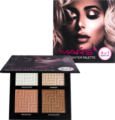 

Mars 4IN1 3D Highlighter Powder Palette Makeup highlighter Concealer Brighten Highlighting Makeup Highlighter(Beige Girl)