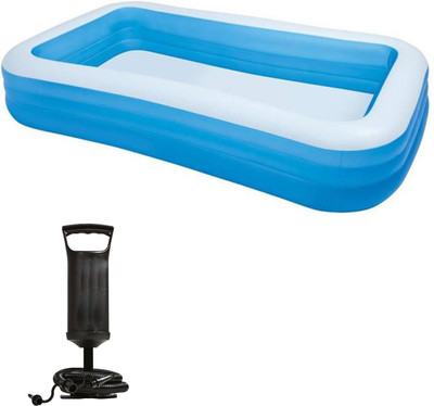 

BE YOU OWN LABEL BYOL SWIM CENTER BATH TUB FAMILY POOL WITH FREE PUMP Inflatable Pool(Blue)