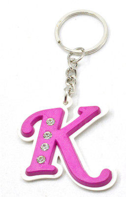 

Faynci Alphabet Letter K With attaractive diamonds Key Chain (Available Color) Key Chain