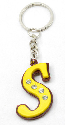 

Faynci Alphabet Letter S With attaractive diamonds Key Chain (Available Color) Key Chain