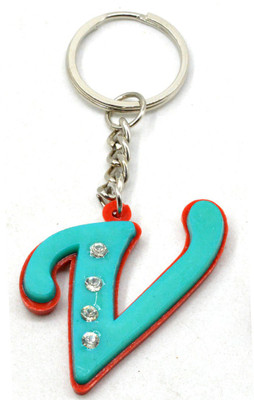 

Faynci Alphabet V With attaractive diamonds Key Chain (Available Color) Key Chain