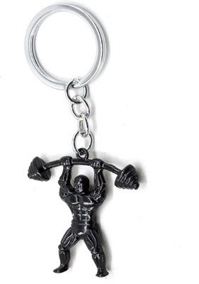 

Faynci Antique Black Stainless Steel bodybuilding weight lifting keyring charm gift Key Chain Key Chain