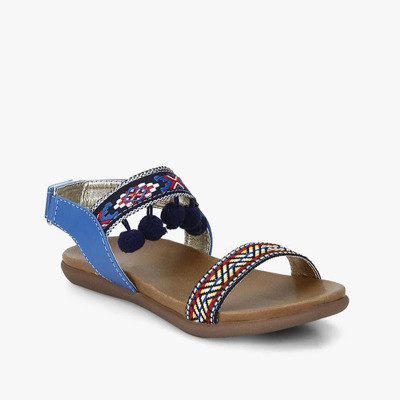

Glitzy Galz Girls Velcro Flats(Blue