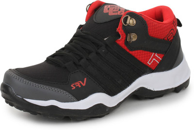 

SRV Boys Lace Running Shoes(Black, Black/red