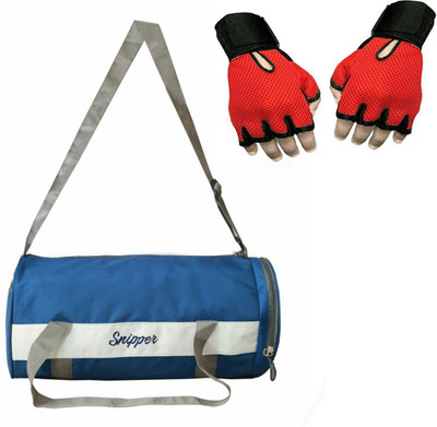 

Snipper Combo of Stylish Gym Bag and gloves(Blue & Red) Gym & Fitness Kit