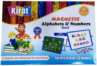 

HickoryDickoryBox Magnnetic Alphabets & Number Board | 2 in 1 board for learning fun(Multicolor)