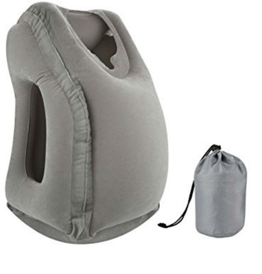 

Shrih Travel Pillow, Portable Inflatable Travel Pillow Lightweight Multifunctional Head Support Sleep Pillow for Airplane, Bus, Car, Train, Home and Office Neck Pillow & Eye Shade(Grey)