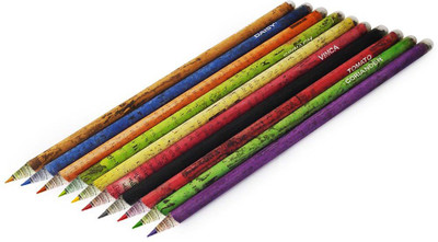

Dizionario Plantable Color pencils with seeds in eco friendly wood Pack of 10 Pencil(Set of 10, Multicolor)