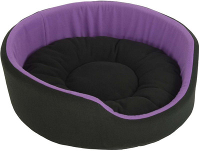 

skora High Quality , Imported , Round Shape Purple-Black color Reversible bed for Large and medium dog, Diameter-33inch, depth- 9 inch L Pet Bed(purple, black)