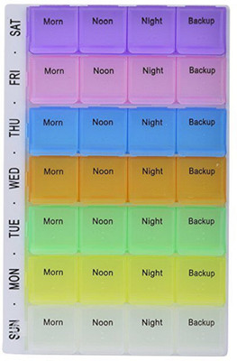 

Desi soch 7 days Never Forget 7 days slot wise Pill Medicine Box Organizer Pill Box(Multicolor)