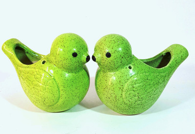 

CROCKTO Ceramic Yellow Love Birds Hanging Planter Pots/Indoor Planter/Plant Container Fancy Decorative Planter Plant Container Set(Pack of 2, Ceramic)
