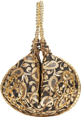 

favria Wedding Potli(Black, Gold)