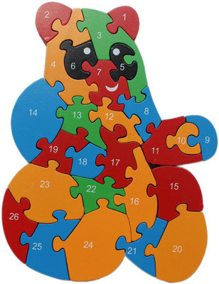 

Tootpado Alphabet and Number Wooden Jigsaw Puzzle - Panda (1TNG117)(1 Pieces)