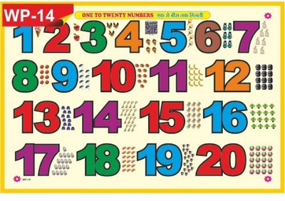 

Aadi Publications Wooden 1-20 Number Tray With Picture Examples with Knobs(12cm x 16cm) (Multi Color)(1 Pieces)