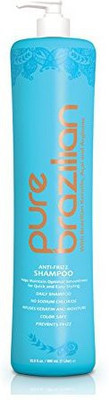 

Pure Brazilian Anti Frizz Daily Shampoo With Pump SaltFree Color Safe With Keratin Argan Oil And Acai(999.59 ml)