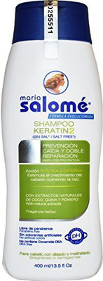 

Maria Salome Shampoo Keratin Salt Freel Sin Sal New Product(400 ml)