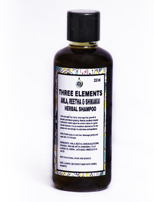 

THREE ELEMENTS AMLA, REETHA, SHIKAKI HERBAL SHAMPOO, SLS & PARABEN FREE(210 ml)