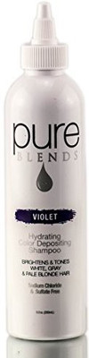 

Pure Blends Hydrating Color Depositing Shampoo Violet White Gray And Pale Blonde Hair(250 ml)