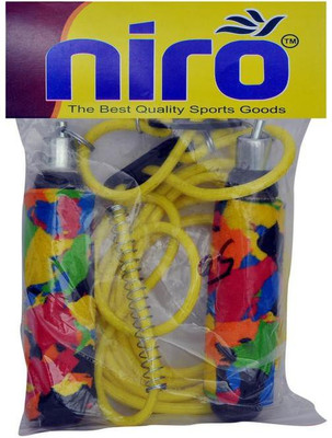 

Niro Jump Rope - Premium Quality - Best for Boxing MMA Fitness Training - Speed - Adjustable - Survival and Cross Freestyle Skipping Rope(Multicolor, Length: 259 cm)