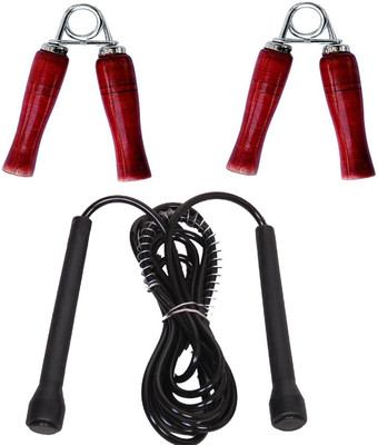 Woody PRO SKIPPING-ROPE Jump Skipping Rope for Men, Women, Weight Loss, Kids, Girls, Children, Adult - Best in Fitness, Sports, Exercise, Workout with Thin Handle Available Colors Black at Cheap Low Price &1 PAIR WOODEN HAND GRIP COMBO Home Gym Freestyle Skipping Rope(Black, Pack of 1) available at flipkart for Rs.128
