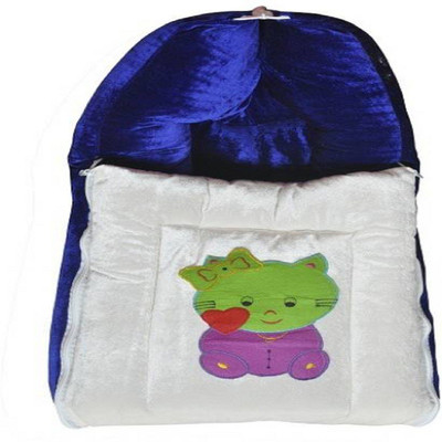 

Anmol Babique All Season use 4 in 1 high Quality comfortable Zipper Sleeping Bag Cum Carried Bed for babies Sleeping Bag (Blue) Sleeping Bag(Blue