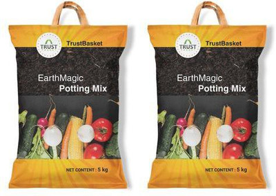 

TrustBasket Premium Enriched Organic Earth Magic Potting Soil Mix Fertilizer for Plants - 10Kg Soil Manure(10 kg Powder)