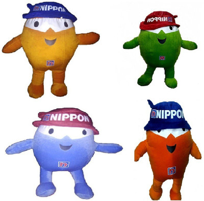 

manoj enterprses NIPPON TEDDY BEAR 4 PCS 35 CM G-B-Y-O - 35 cm(oreange, blue, green, yellow), Blue;green;oreange;yellow