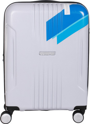 

American Tourister Tracklite Spinner Hard Trolley Stripes 78 cm (White) Check-in Luggage -  inch(White