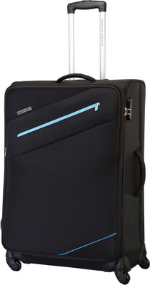 

American Tourister Fiji SP 79 cm Soft Trolley (Black) Expandable Check-in Luggage -  inch(Black