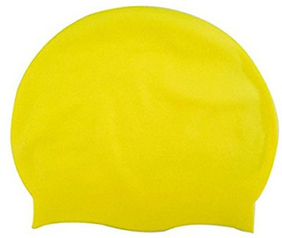 

Leosportz Unisex-Kids & Adults Adjustable Plain Flat Silicone Swimming Cap Swimming Cap(Yellow, Pack of 1)