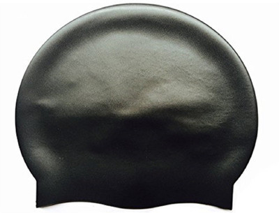 

Leosportz Unisex-Kids & Adults Adjustable Plain Flat Silicone Swimming Cap Swimming Cap(Black, Pack of 1)