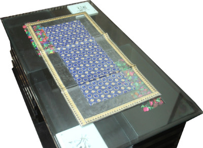 KUBER INDUSTRIES Blue 80 cm Table Runner(Polyester)