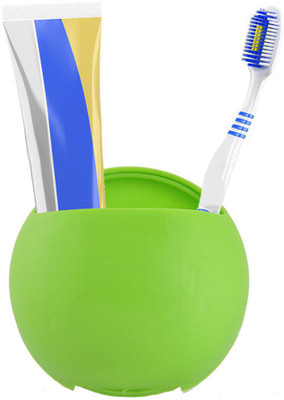 

House of Quirk Toothbrush Sucker Holder Suction Hooks Cup Organizer Toothbrush Rack Bathroom Kitchen Storage Plastic Toothbrush Holder(Green, Wall Mount)