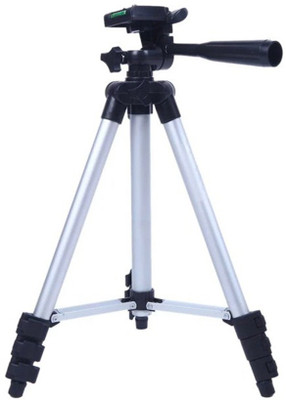

loopan 3110A Tripod 3.5 Feet With 3-Way HeadTripod for Nikon D7100 D90 D3100 DSLR Sony NEX-5N A7S Canon 650D 70D 600D Tripod(Silver, Supports Up to 450 g)