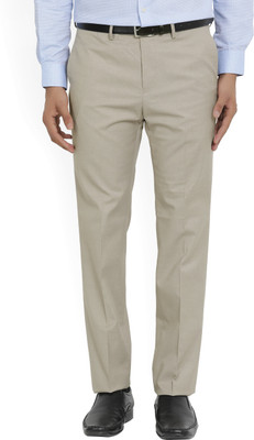 Arrow Regular Fit Men Beige Trousers