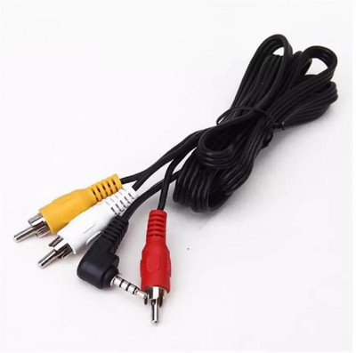

blutech TV-out Cable (3 in 1)-Premium RCA 2 Audio Stereo 3.5mm RCA Audio Video Cables supported by all smart mobiles and compatible with mi & samsung & etc (Black)(Black, For TV)