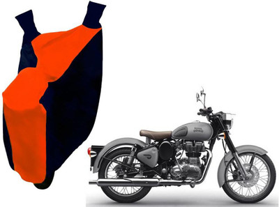 AUTO PEARL Two Wheeler Cover for Royal Enfield(SS, Orange, Blue)