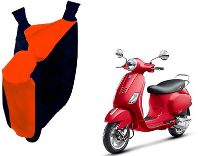 AUTO PEARL Two Wheeler Cover for Piaggio(Vespa, Orange, Blue)