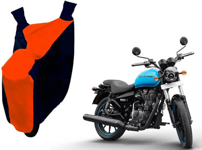 AUTO PEARL Two Wheeler Cover for Royal Enfield(Thunderbird 500, Orange, Blue)