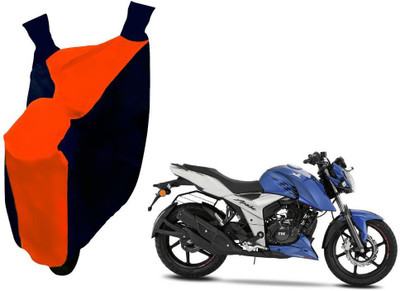 AUTO PEARL Two Wheeler Cover for TVS(Apache RTR 160, Orange, Blue)