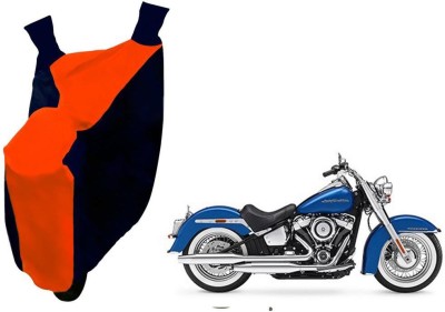 AUTO PEARL Two Wheeler Cover for Harley Davidson(CD deluxe, Orange, Blue)