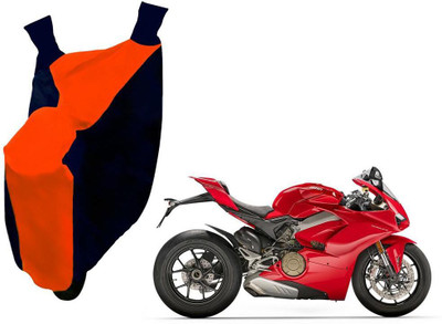 AUTO PEARL Two Wheeler Cover for Ducati(VMAX, Orange, Blue)