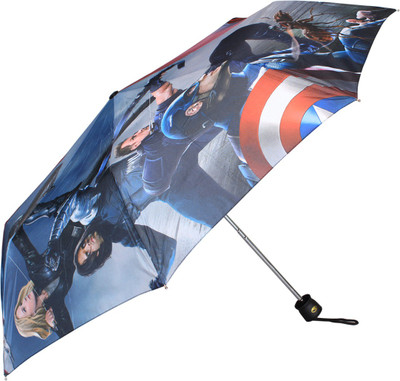 

Johns Avenger Series 545mm 3 Fold premium printed blue and red Umbrella(Red, Blue)