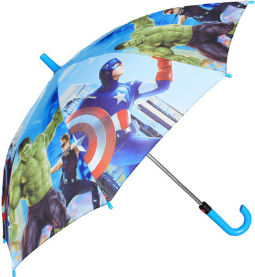 

Johns Avenger Series 500mm Straight Fold auto open premium printed Kids Umbrella(Blue)