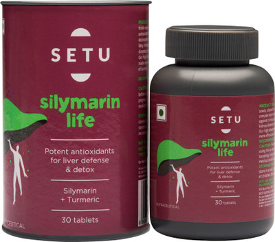 

Setu Silymarin Life, Milk Thistle Extract 300Mg - 30 Tablets With The Addedd Goodness Of Beetroot And Turmeric Extract For Anti-Oxidant And Anti-Inflammatory Action for Liver Detox and Defense(30 No)