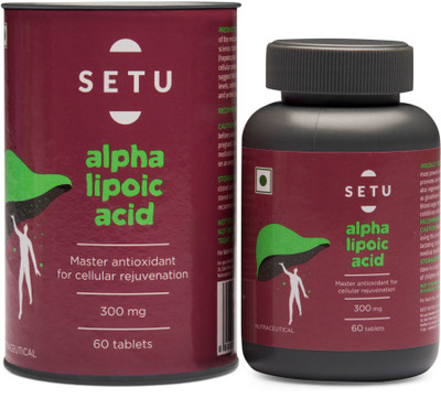 

Setu Alpha Lipoic Acid, 300mg, 60 tablets, Promotes Healthy Blood Sugar and Potent Anti-Oxidant Action(60 No)