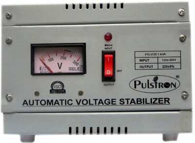

PULSTRON PTI-1135 1 KVA (135V-290V) Single Phase Automatic Voltage Stabilizer for Mainline(Grey)